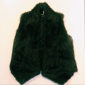 Express faux fur vest